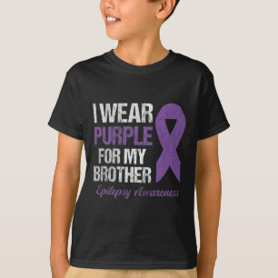 T-shirt Je Porte Le Violet Pour La Sensibilisation À L'Épi