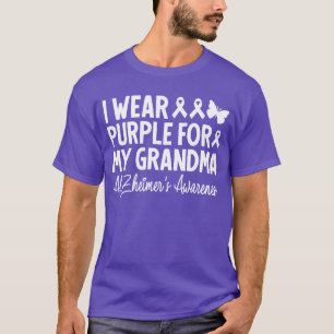 T-shirt Je porte le violet pour la sensibilisation de ma g