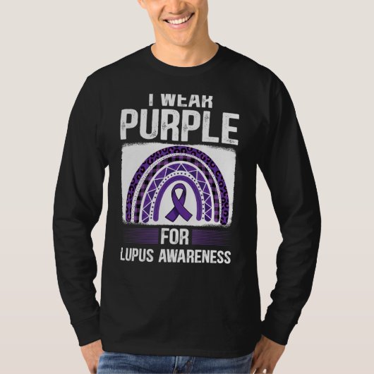 T-shirt Je Porte Le Violet Pour Lupus Support Lupus Aw (Devant)