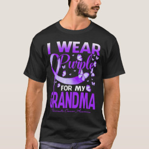 T-shirt Je Porte Le Violet Pour Ma Grand-Mère Cancer Pancr
