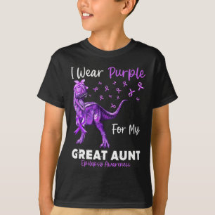 T-shirt Je Porte Le Violet Pour Ma Grande Tante Sensibilis