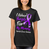 T-shirt Je Porte Le Violet Pour Ma Maman Cancer Pancréatiq (Devant)