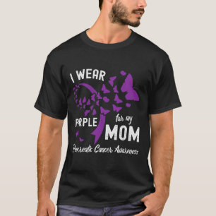 T-shirt Je porte le violet pour ma maman Pancreatic Cancer