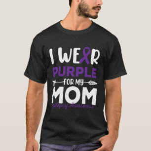 T-shirt Je Porte Le Violet Pour Ma Mère Citations De Sensi