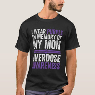 T-shirt Je Porte Le Violet Pour Ma Mère Conscience De L'Ov