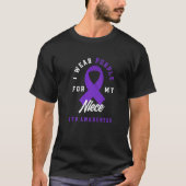 T-shirt Je Porte Le Violet Pour Ma Nièce ITP Sensibilisati (Devant)