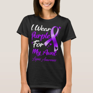 T-shirt Je Porte Le Violet Pour Ma Tante Lupus Sensibilise