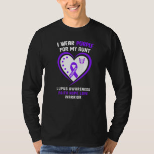 T-shirt Je Porte Le Violet Pour Ma Tante Lupus Sensibilise