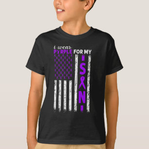 T-shirt Je Porte Le Violet Pour Mon Fils Cancer Pancréatiq