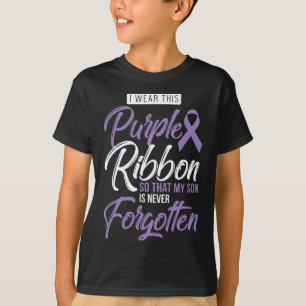 T-shirt Je Porte Le Violet Pour Mon Fils Sensibilisation I