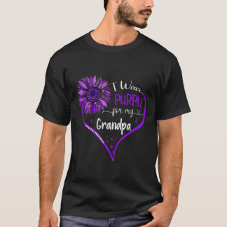 T-shirt Je Porte Le Violet Pour Mon Grand-Père Epilepsie S