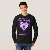 T-shirt Je porte le violet pour mon héros Alzheimeru2019s  (Devant entier)