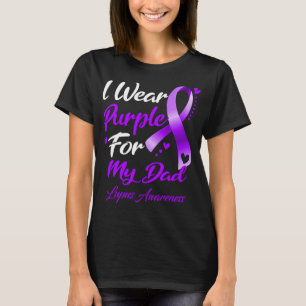T-shirt Je Porte Le Violet Pour Mon Père Lupus Sensibilisa