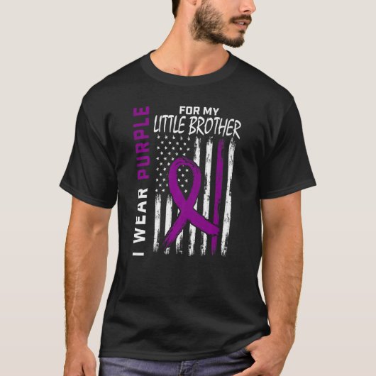 T-shirt Je Porte Le Violet Pour Mon Petit Frère Épilepsie (Devant)