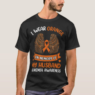 T-shirt Je Porte L'Orange En Mémoire De Ma Leucémie Du Mar