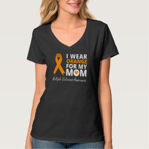 T-shirt Je Porte L'Orange Pour Ma Mère Ms Awareness Ribbon