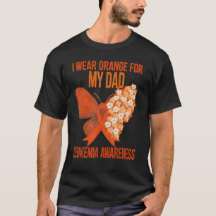 T-shirt Je Porte L'Orange Pour Mon Père Le Ruban De Sensib