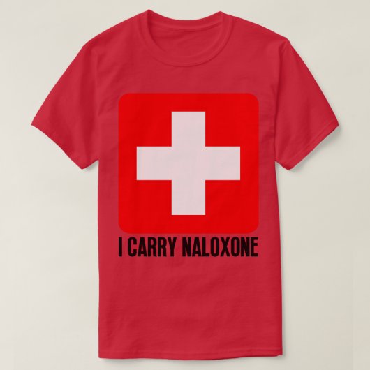 T-shirt Je porte Naloxone 56 (Design devant)