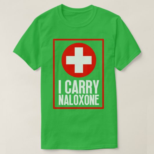 T-shirt Je porte Naloxone 68 (Design devant)
