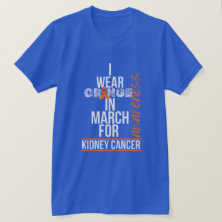 T-shirt Je porte orange en mars pour le cancer du rein