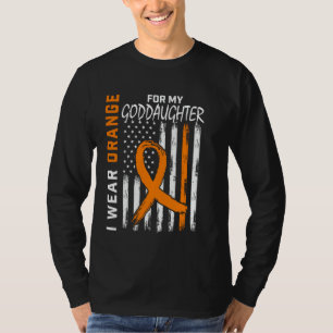 T-shirt Je porte orange, ma filleule est consciente de la