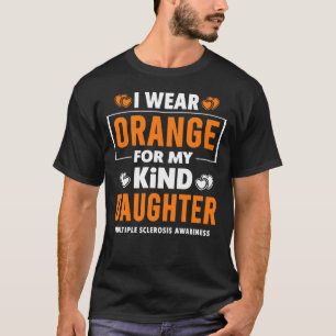 T-shirt Je porte orange pour la sclérose en plaques de ma