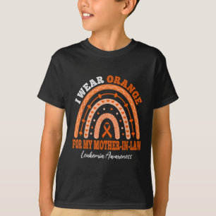 T-shirt Je porte orange pour la sensibilisation à la leucé