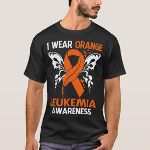 T-shirt Je porte orange pour la sensibilisation à la LEUCÉ