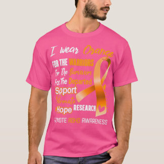 T-shirt Je Porte Orange Pour Les Guerriers Promouvoir ADHD
