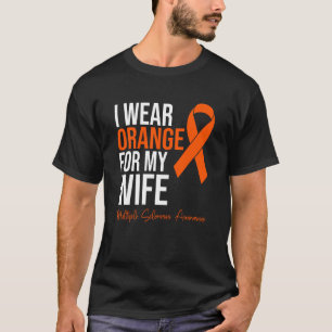 T-shirt Je Porte Orange Pour Ma Femme MS Warrior Multiple
