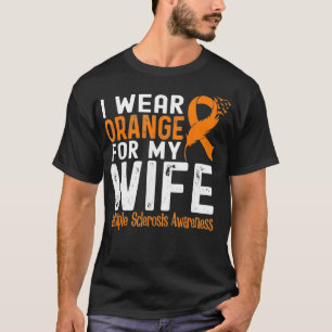 T-shirt Je Porte Orange Pour Ma Femme Sclérose En Plaques