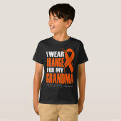 T-shirt Je Porte Orange Pour Ma Grand-Mère RSD CRPS Sensib (Devant entier)