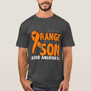 T-shirt Je Porte Orange Pour Mon Fils