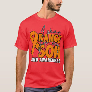 T-shirt Je Porte Orange Pour Mon Fils