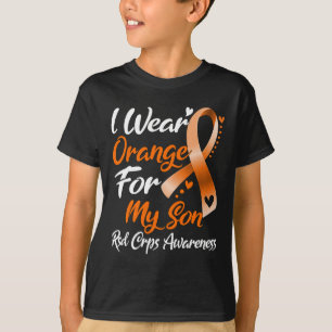 T-shirt Je Porte Orange Pour Mon Fils Rsd Crps Sensibilisa