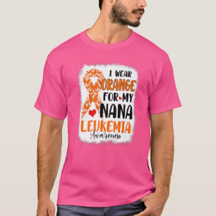 T-shirt Je porte orange pour mon nana Mois de sensibilisat