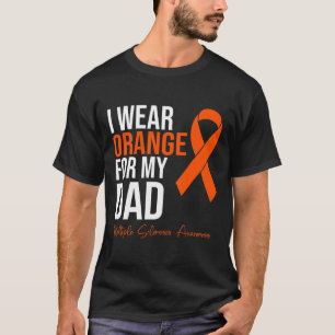 T-shirt Je Porte Orange Pour Mon Père Ms Warrior Multiple