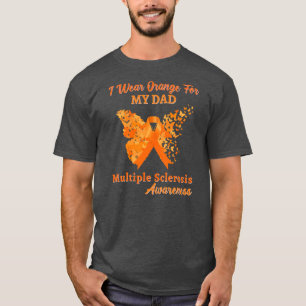 T-shirt Je porte Orange pour mon père Sclérose en plaques