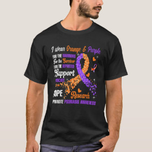 T-shirt Je Porte Orange & Purple Pour Les Guerriers Psoria
