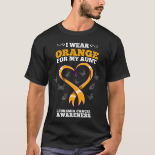 T-shirt Je porte Orange Tante Sensibilisation au cancer de