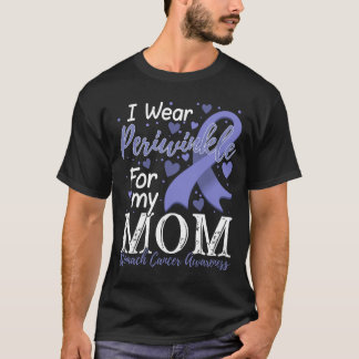 T-shirt Je Porte Périwinkkh Pour Ma Mère Stomach Cancer Aw