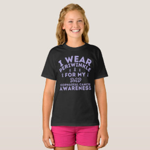 T-shirt Je Porte Périwinkle Pour Le Cancer Esophagien Pers