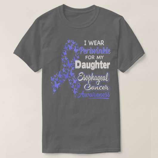 T-shirt Je porte Periwinkle pour ma fille Esophageal Canc (Design devant)