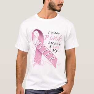 T-shirt Je porte rose puisque j'aime ma soeur