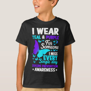 T-shirt Je Porte Turquoise & ; Purple Pour Quelqu'Un Qu