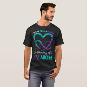 T-shirt Je Porte Turquoise & ; Violet En Mémoire De Ma (Devant entier)