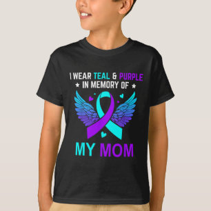 T-shirt Je Porte Turquoise Et Violet En Mémoire Du Suicide