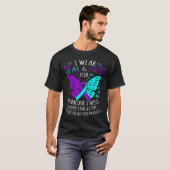 T-shirt Je Porte Turquoise Et Violet Pour Quelqu'Un Que Je (Devant entier)