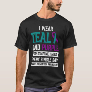 T-shirt Je Porte Turquoise Et Violet Pour Quelqu'Un Qui Me
