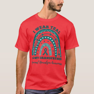 T-shirt Je Porte Turquoise Pour Le Grand-Père Neuralgie Tr